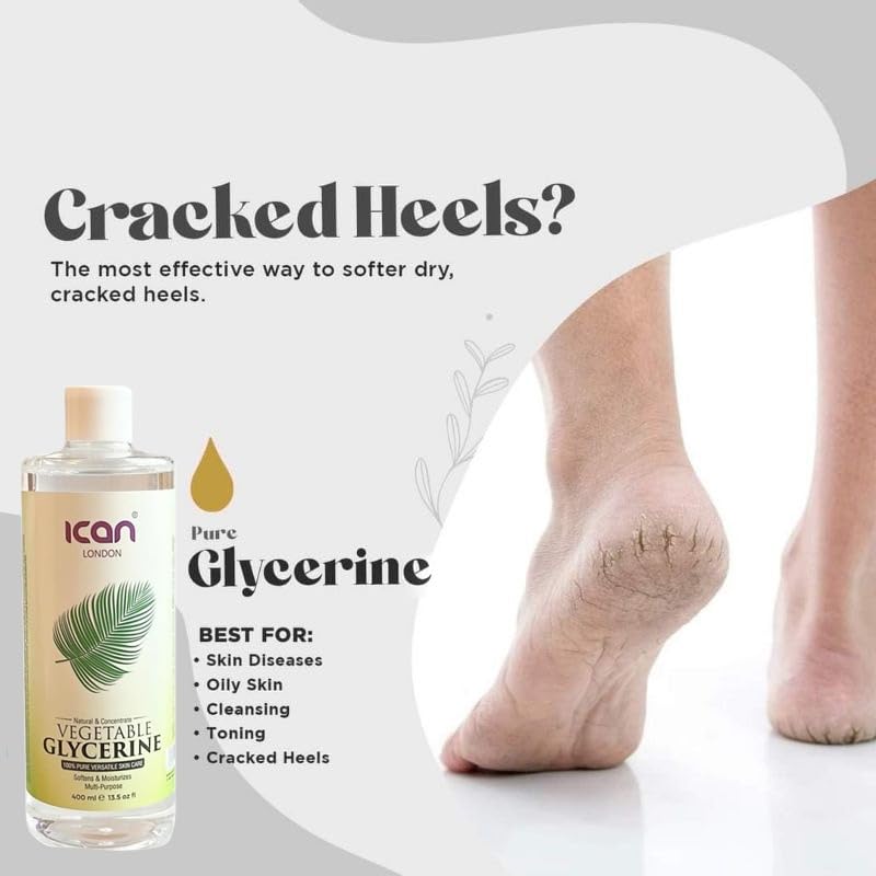 ICAN LONDON 100% Natural & Concentrate Vegetable Glycerine For softens & Moisturizes the skin (400ML), 400 ml (Pack of 1) - Image 3
