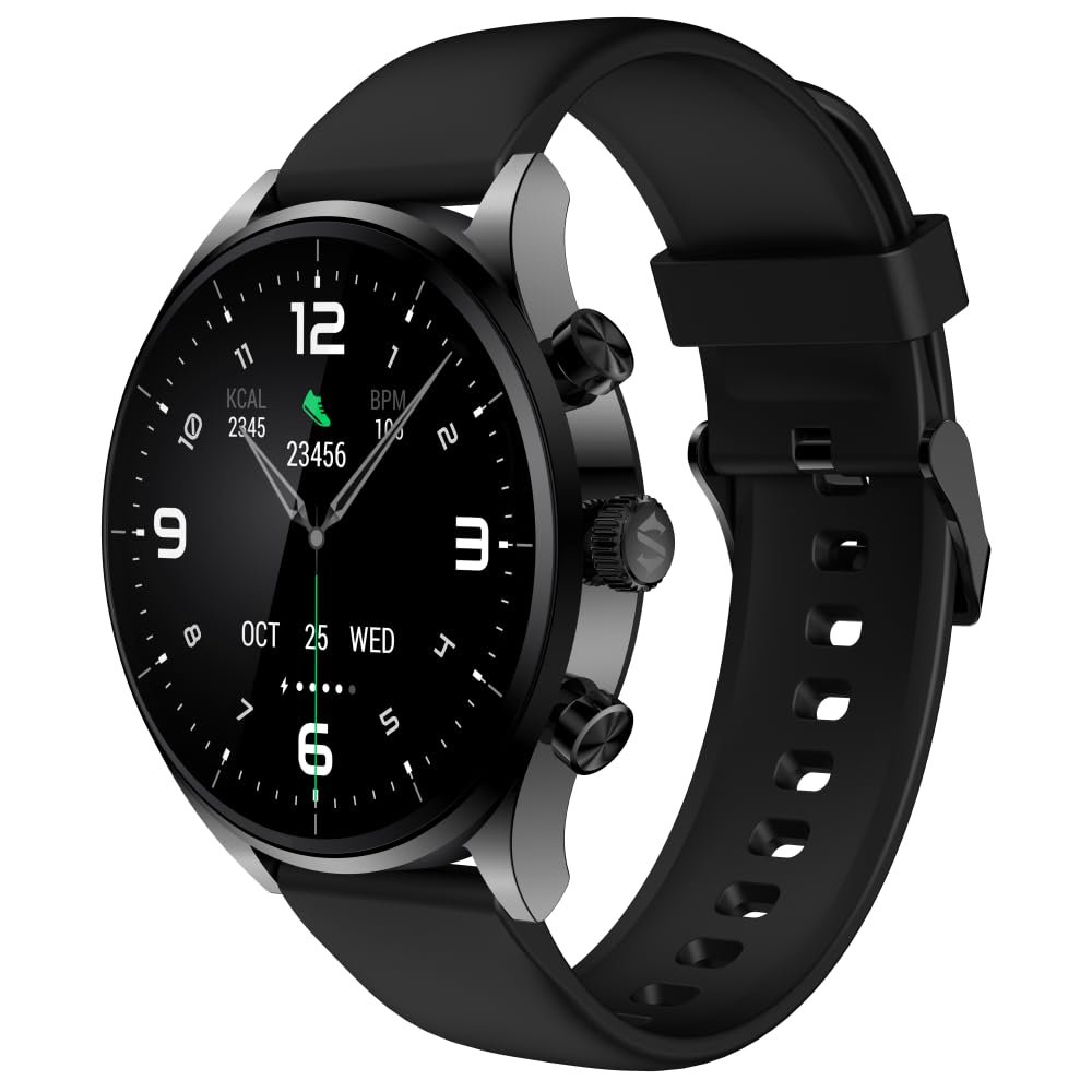 Black Shark S1 Classic Smartwatch With 1.43 Clear Display,12 Days Battery Life, Gaming Health Monitoring Mode, 100 Multiple Sports & Fitness Modes, Water Resistant and Customizable Watch Faces - Black