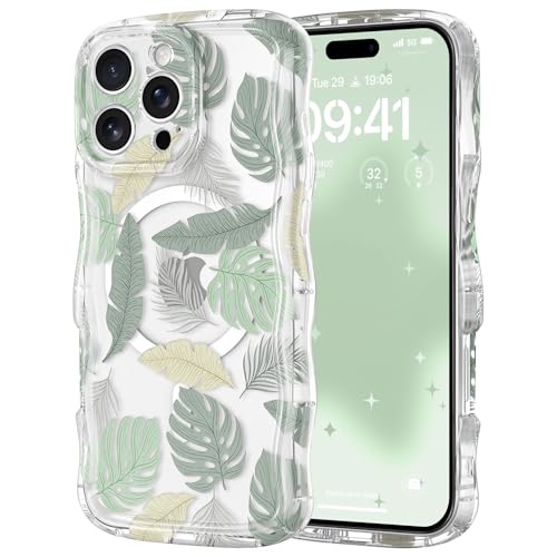 Étui de protection rigide premium floral pour iPhone 16 Pro Max