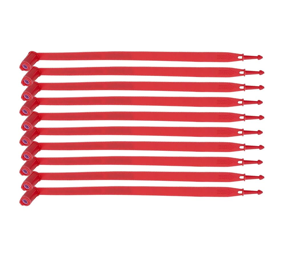 Mytee Products 1000 Pcs Plastic Red Truck Seal for Trailer Logistics Container - Tite-Lock Security Tags Tamper Evident Seals