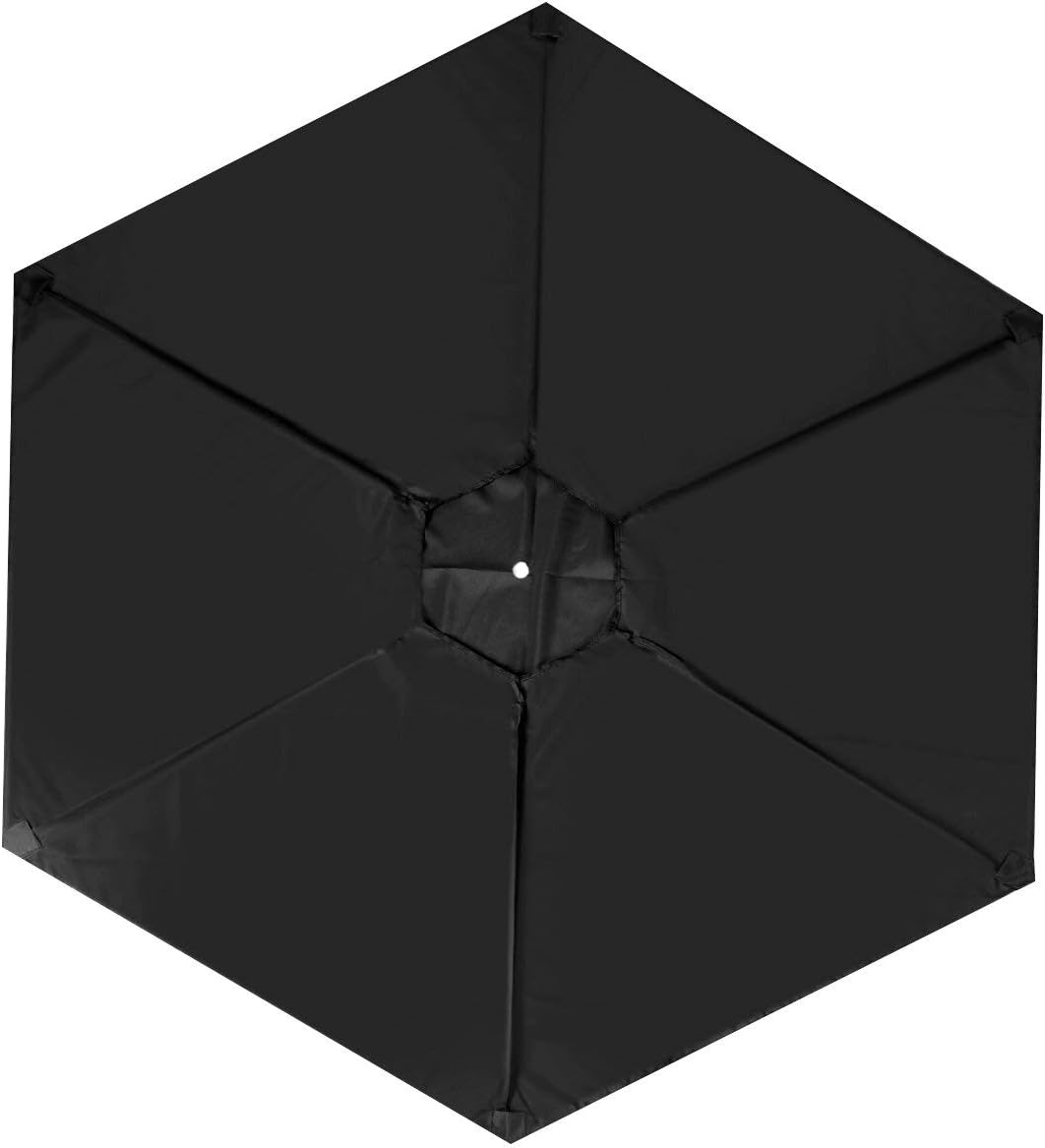 NP 2m Folding Replacement Umbrella Canopy UV Block Cover Strong Thick Patio Sunshade Protector Rain-Proof, Sun-Proof, Easy to Carry, Folded (Color : Coffee)