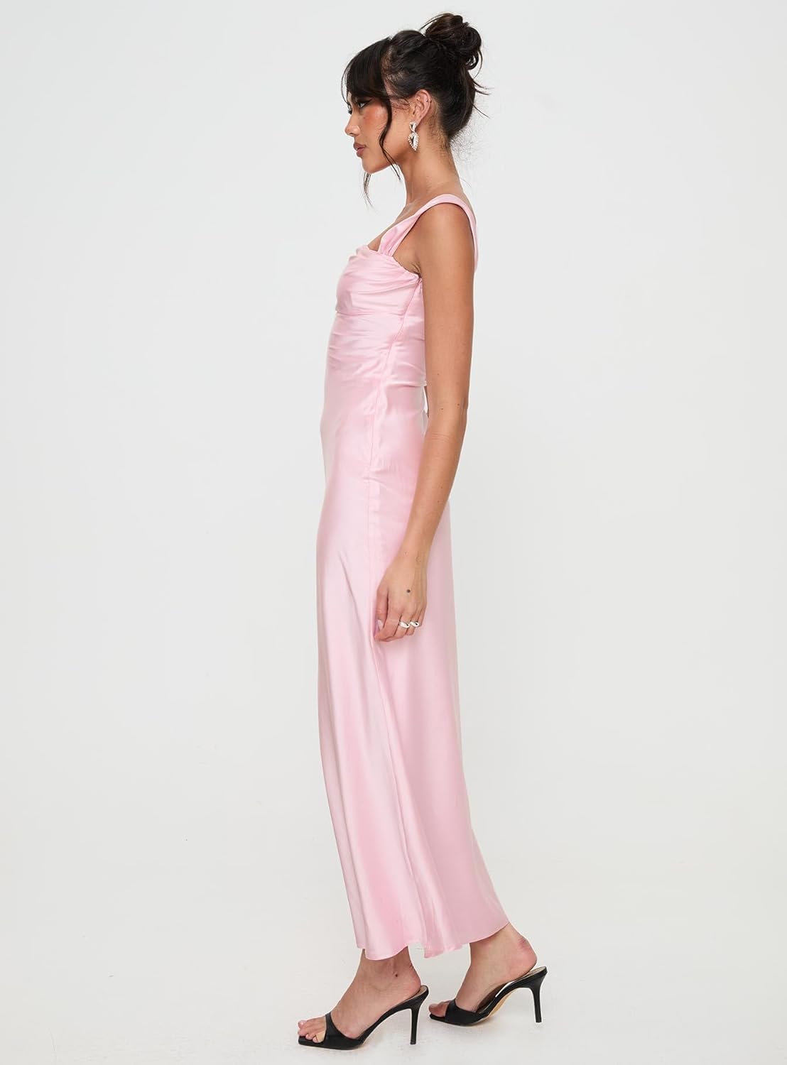 Princess Polly Womens Azura Off The Shoulder Maxi Dress Pink - Image 3
