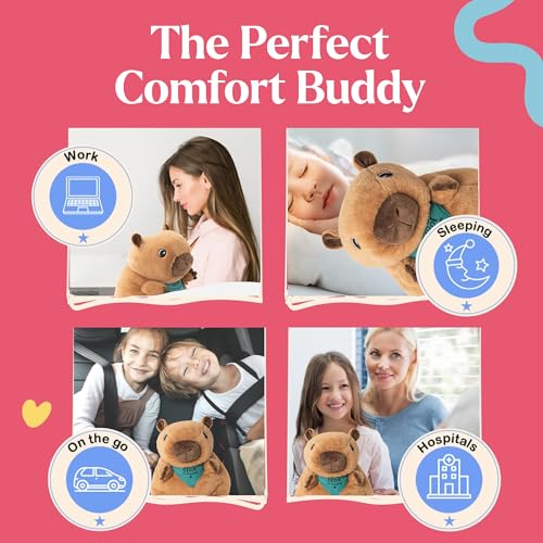 Image of Lilly's Love Weighted Stuffed Animal, 5lb | Sensory Weighted Plush for Kids and Adults | Machine Washable Plushies w /Removable Inner | Calming Weighted Stuffed Animals for Anxiety, Clyde The Capybara