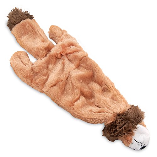 Image of Best Pet Supplies Squeaky Dog Toys with Soft Durable Fabric for Small, Medium and Large Pets Interactive Toy for Indoor Play, Supports Active Biting and Play - Lion, Small
