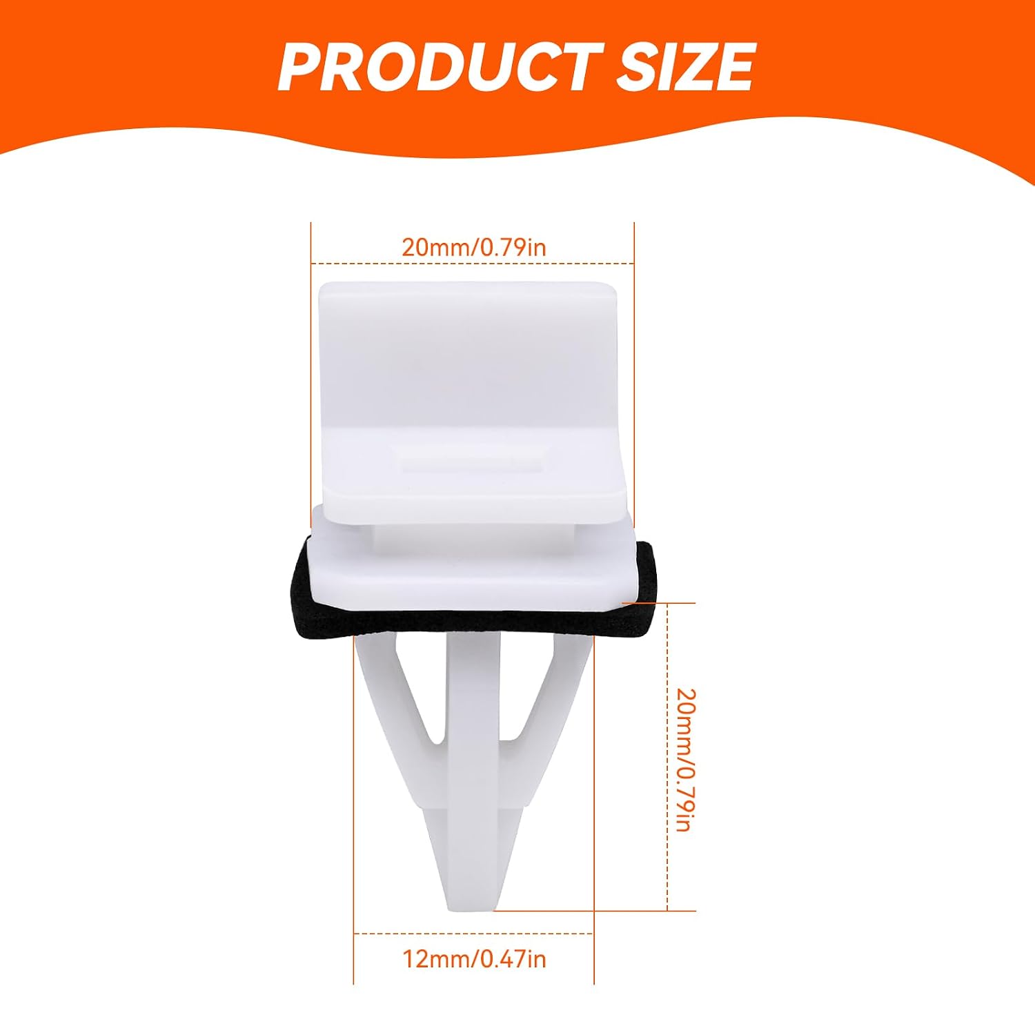 SECLUDE 20PCS Rocker Panel Moulding Retainer Clips Replace OEM # 91513-SM4-000 for Honda Accord Acura Civic Element