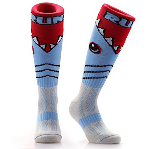 Calcetines Samson Hosiery, diseño unisex hasta la rodilla; ideales para practicar cualquier deporte o para vestimenta informal, color Azul Y Rojo, tamaño S