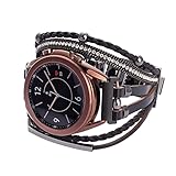 KONAFEI Cinturino compatibile con Samsung Galaxy Watch 5&4/Active 2 40 mm 44 mm/Watch 5 Pro 45 mm/Galaxy Watch 4 Classic 42 mm 46 mm/Watch 3 41 mm, 20 mm, cinturino in pelle con fibbia