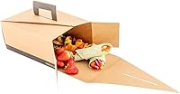 Vista 7 de Restaurantware Cater Tek - Cajas de alimentos de 9 x 7 x 3 pulgadas, 100 recipientes de alimentos resistentes a la grasa para llevar, con asa, papel