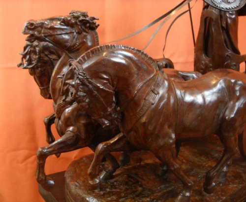 Roman Minerva Athena Bronze Statue Chariot Of War Horses E. Fremiet Sculpture #TOP7