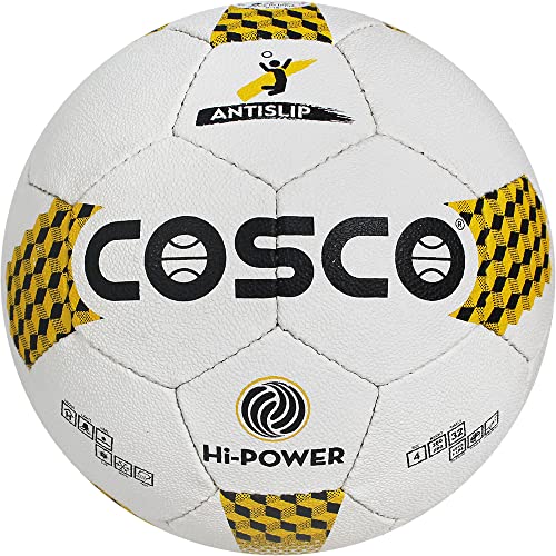 Image of Cosco Synthetic Hi-Power Volley Ball, Size 4 (White /Black /Yellow)