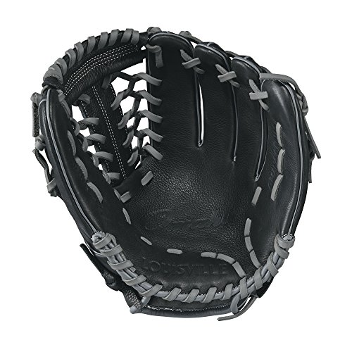 Louisville Slugger Omaha Baseball Gloves, Right Hand, 11.75", Black/Gray