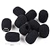 10 Piece Black L 35mm x D10mm Mini Microphone Headset Windscreen Foam Mic Cover