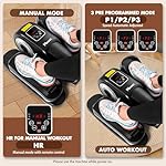Under Desk Elliptical Machine, Electric Ellipse Leg Exerciser for Seniors w/Remote, 12 Speeds, Manual & Auto Mode, Forward & Reverse Direction, Portable Seated Pedal Exerciser for Home Office - Image 2