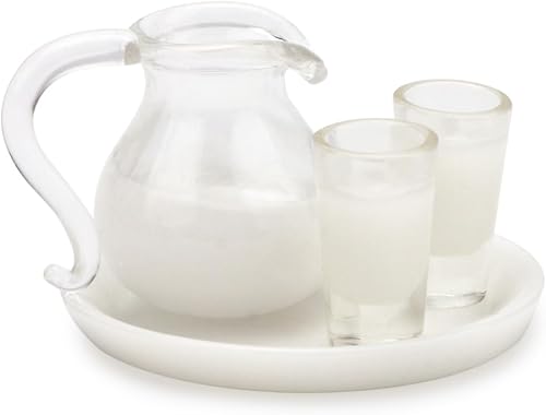 Miniatura 9 de Juego de bebidas en miniatura con bandeja para casa de muñecas 112, accesorios de cocina, 4 piezas, juego de ollas y bandejas, color naranja leche,