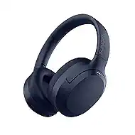Hybrid Active Noise Cancelling Headphones, Wireless Over Ear Bluetooth Headphones with Mic, 40H Playtime, Hi-Res Audio, Deep Bass, Foldable Comfort Fit Ear Cups for Travel, Office, Home (Blue)