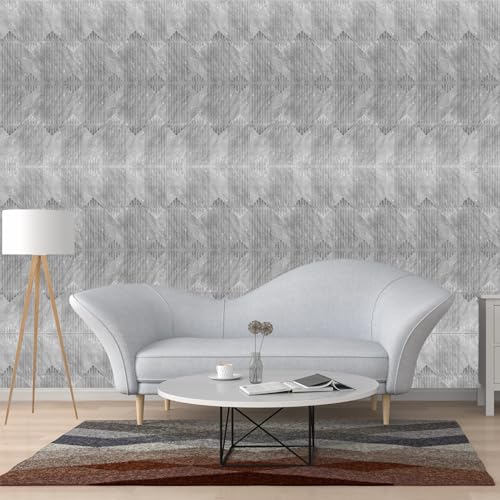 Image of Kayra Decor PVC Panel for Wall Artisian Design White Marble Color 19.7 inch x 19.7 inch (Pack of 40) - Covers 107.80 Sq. Ft.