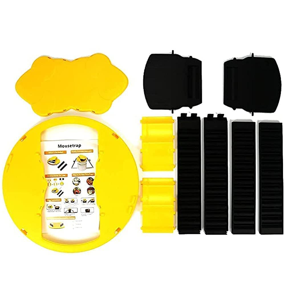 Z&K Trappola per mouse, terza generazione di trappola per topi riutilizzabile flip n coperchio scorrevole secchio, cattura multipla, secchio da 5 galloni