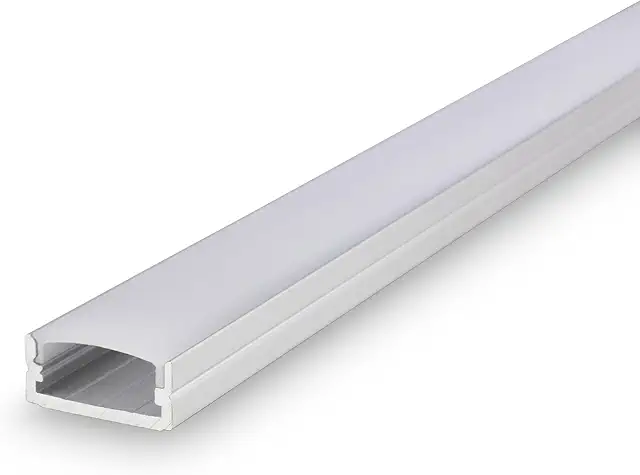 Perfil Aluminio para Tira LED 1m - Difusor Autoadhesivo, Sin Taladrar - Calha para Fita LED