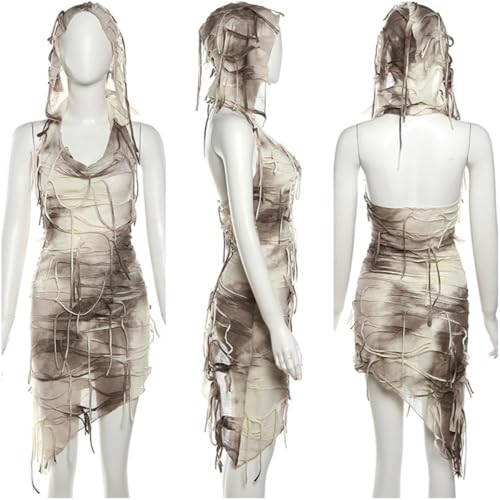 Image of Women's Sexy Gothic Cut Out Sleeveless Bodycon Maxi Tank Dress for Party Night Sexy Club Bodycon
