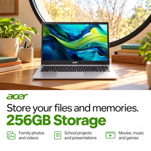 Acer Aspire Lite 15 Laptop with Office 365, 16GB RAM, 1TB Cloud Storage and 256GB SSD, Intel 4-Core, 15.6" FHD (1920 x 1080) Display, 2026 Edition, Windows 11, no Mouse | Learn or Work on The Go - image 4