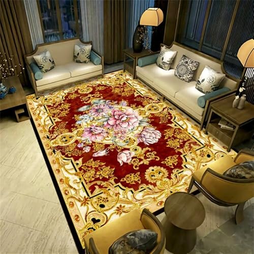 Tapis chambre bébé et descente de lit rouge et jaune - 2