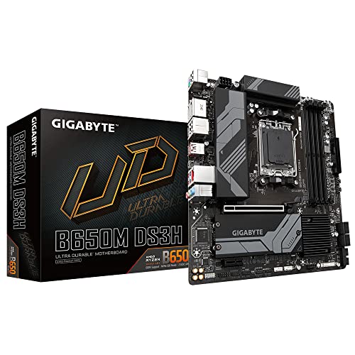 Placa Mãe Gigabyte B650M DS3H (AM5/4xDDR5/HDMI/DisplayPort/USB 3.2/M.2)