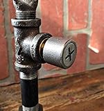 Industrial Iron In-Line Lamp Switch – Heavy-Duty Metal Knob, 1/2' Conduit or NPT Fitting, Single Circuit for Pipe Lamps & Steampunk Lighting