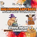 Photo Gallery halloween capybara: a funny adult coloring book for stress relief and spooky laughter Photo Gallery halloween capybara: a funny adult coloring book for stress relief and spooky laughter