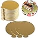 Hpamba Tableros Redondos para Tartas Redondo Base Tartas Cartón Base Cartón para Decoración de Tartas Bandeja Tartas Papel Cupcakes Dorado Mousse Cupcake Postre Pastel Papel Bandeja (100Piezas, Oro)