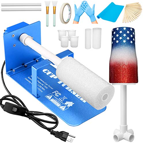 Cup Turner for Crafts Tumbler,Tumbler Turner, Electric Tumbler Spinner Silent Motor Safety Switch,for Epoxy Crafts