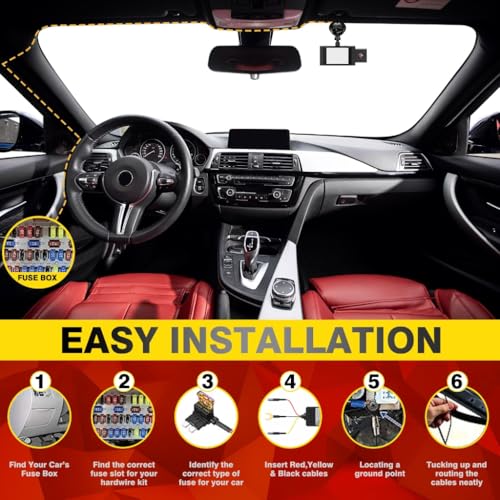 Kit de cableado para dashcams con monitoreo 24 horas y grabacion en lapso de tiempo para coche 5