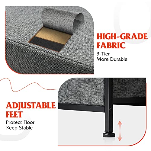 Wlive Dresser For Bedroom With 8 Drawers, Wide Fabric Dresser For Storage And Organization, Bedroom Dresser, Chest Of Drawers For Living Room, Closet, Hallway, Nursery, Dark Grey078 #TOP6