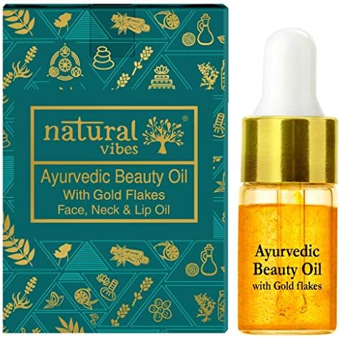 Natural Vibes Gold Beauty Oil - Elixir For Face Lips Neck and Peaceful Sleep - 3 ml