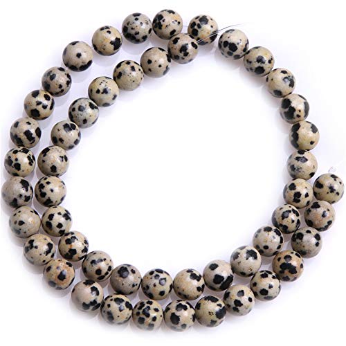 8Mm Round Gemstone Dalmatian Jasper Beads Strand 15 Inches Jewelry Making Beads #TOP4