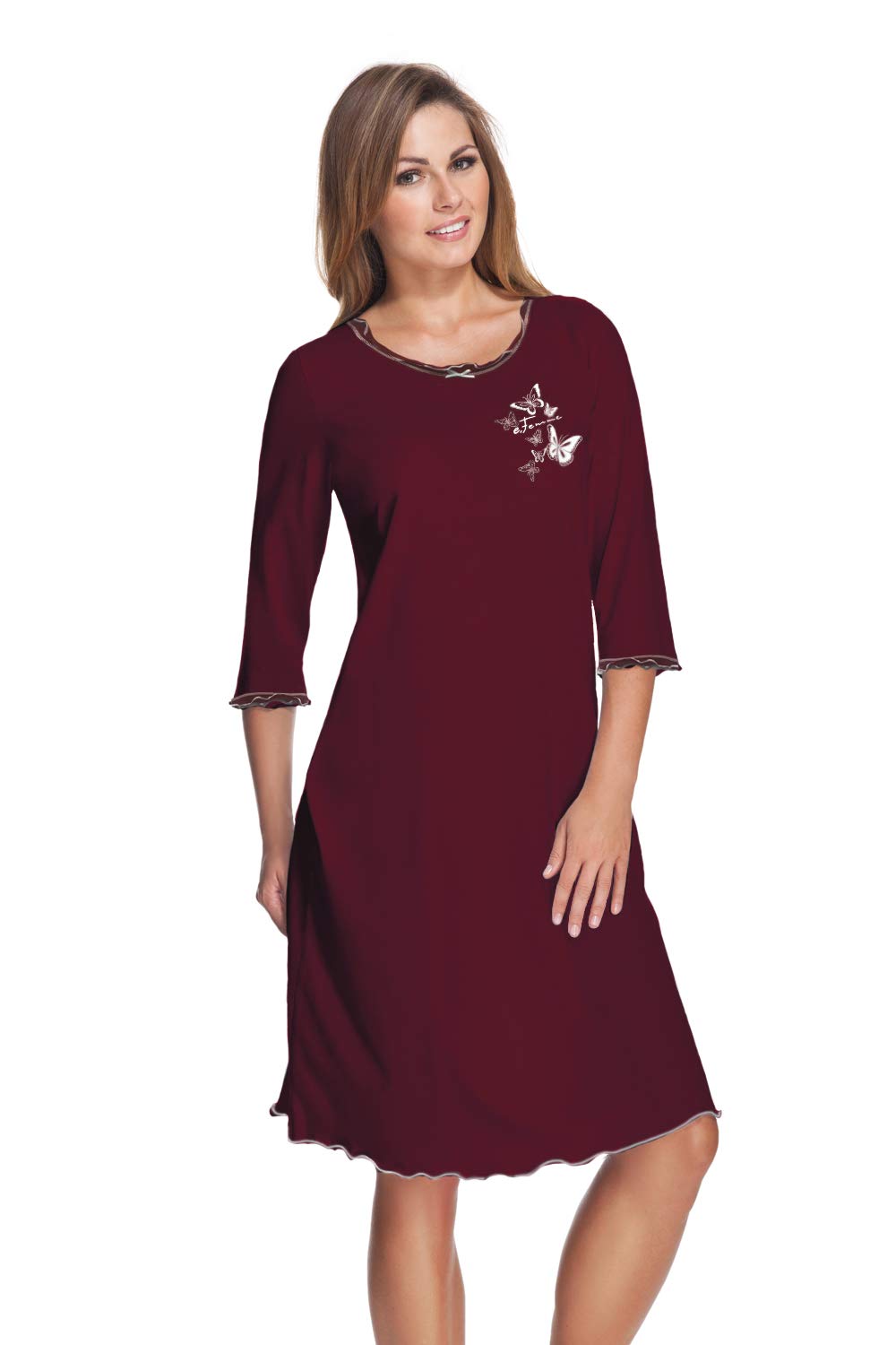 e.Femme® Women's Nightdress 275 - Bordeaux -14