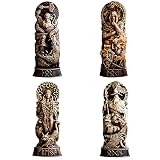 Norse God Resin Statue Scandinavian Pantheons Norse Gods Figurine Craft Viking Mythology,Home Wine C