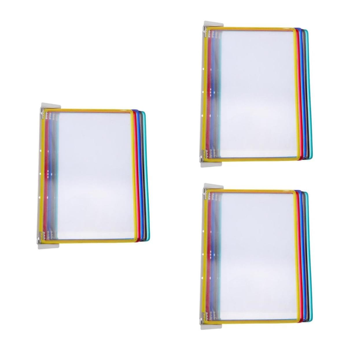 DOITOOL 3 Stück Wandmontierter Aktenorganizer A4 5-seiten Eisen PVC