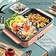 Topyond 1200W Hot Pot Elektrisch und BBQ Grill,Elektrische HotPot,Elektrischer Indoor Grill,Dual Use Elektrisch Korean Barbeque,2 Personen Hotpot, 220V 180°,Für Zuhause,Schlafsaal