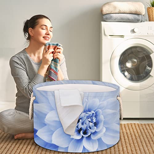 Okcell-White Dahlia Flower-Easter Basket For Boys Kids Storage Bin Gift Basket-Canvas Egg Candy Bagsfor Kids Easter Egg Hunt Party Favors #TOP5