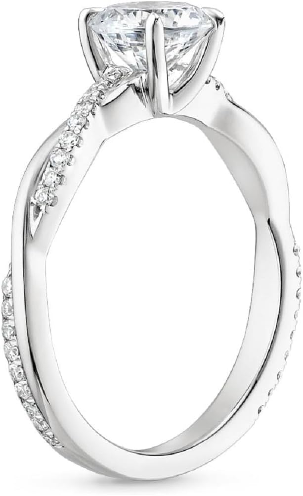 10K Solid White Gold Handmade Engagement Ring 2.0 CT Oval Cut Moissanite Diamond Solitaire Wedding/Bridal Ring Set for Womens/Her Propose Ring (6)