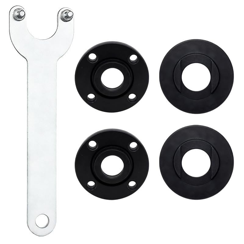 5 Piezas Llave Universal para Amoladoras, Llave Amoladora 125 MM, Angle Grinder Connector, Angle Grinder Pressure Plate, Amoladora Angular Brida, Compatible con Amoladoras Angulares Comunes