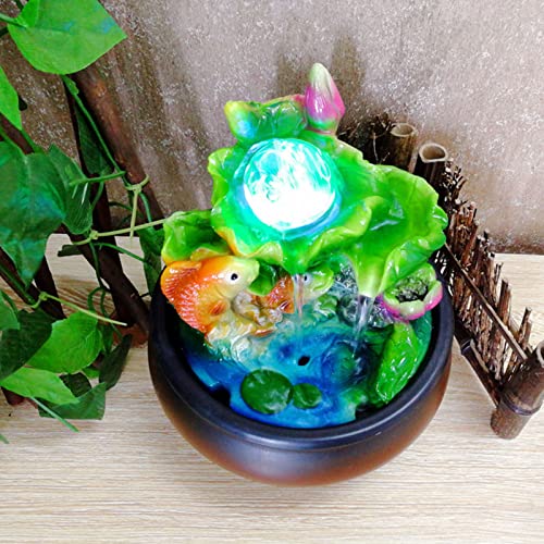 Fuentes de Agua para Interiores Decoración de Peces de la Suerte Enchufe