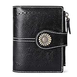 Damen-Geldbörse aus weichem Echtleder，weich anfühlt und verschleißfest, top verarbeitet,mehrfarbig. Lieferung mit Geschenkschachtel.