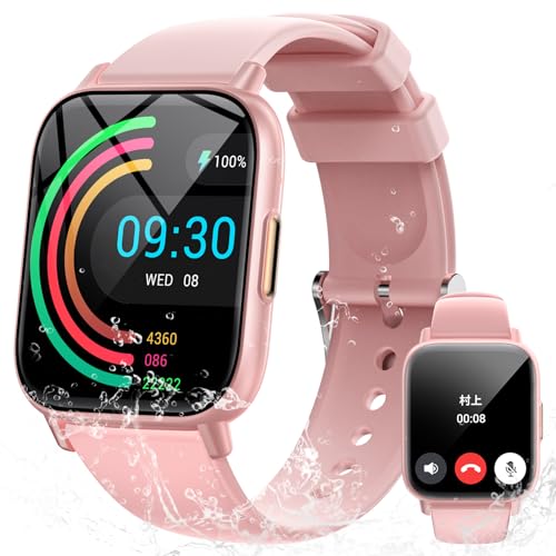 スマートウォッチ 【2025新登場& 1.83インチ大画面】iphone&アンドロイド対応 通話機能付き 通話・着信/LINE/メッセージ通知 smart watch IP67防水 レディース メンズ 腕時計 100+種類運動モード Gmail/line着