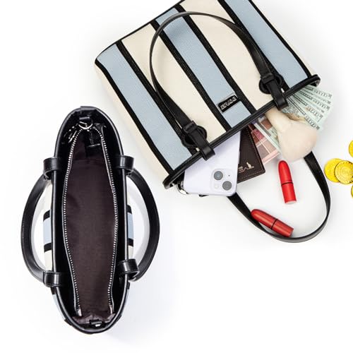 DOMAT Handbag for Women, Unique Striped Satchel Purse, Shoulder Bag, Crossbody Tote Bag, Top-Handle Bag3