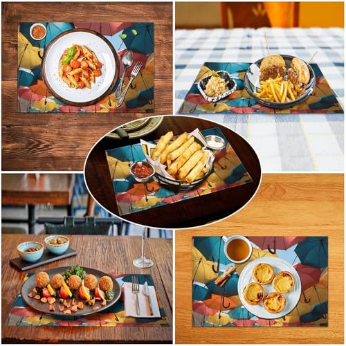 Set de table PVC lavable antidérapant et résistant à la chaleur lot de 6 de table