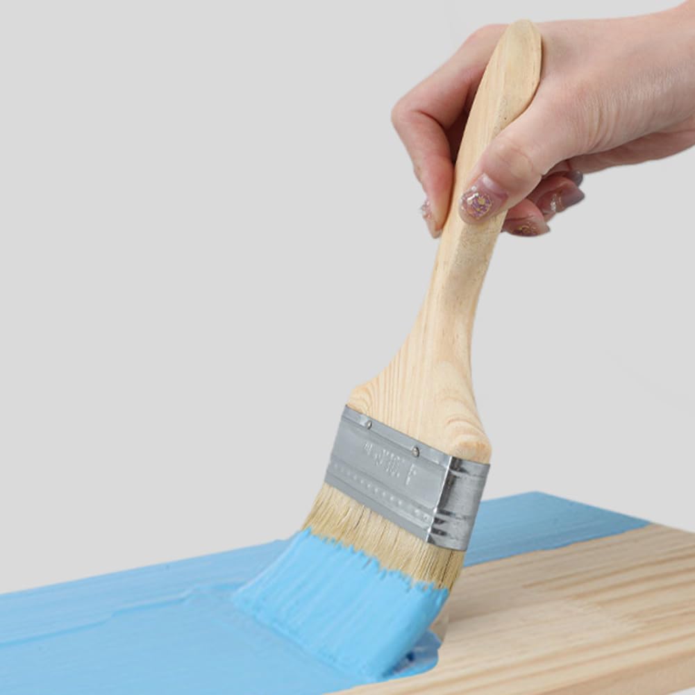 Pincel para barnizar, 12 unidades, 175 mm, pincel plano, mango de madera, pincel para el hogar, para la base de ventanas, pincel de pintura, pincel de barniz, pincel plano