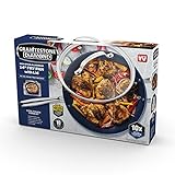 Granitestone Blue Nonstick 14” Frying Pan with Lid with Ultra Durable Mineral and Diamond Triple Coated Surface, Family Sized Open Skillet, Oven and Dishwasher Safe, 100% PFOA Free