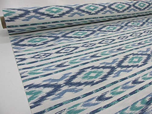 Confección Saymi Metraje 0,50 MTS Tejido loneta Estampada Ref. Ibiza Turquesa, con...