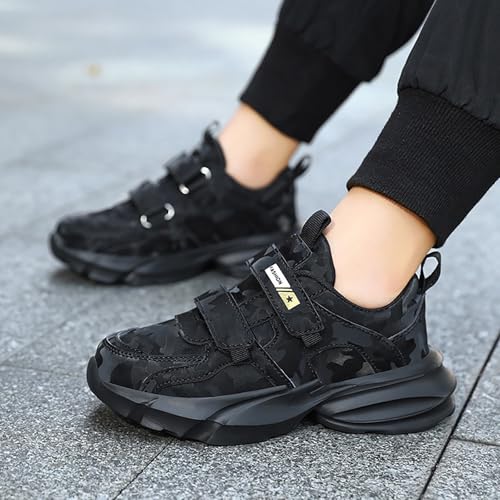 Boys Athletic Sneakers Camouflage Double Buckle Strap Low Top Athletic Running Shoes Hiking Walking Sports Shoes2